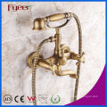 Fyeer Antique Bronze Phone Bath Shower Mixer Faucet for Wall Mounted